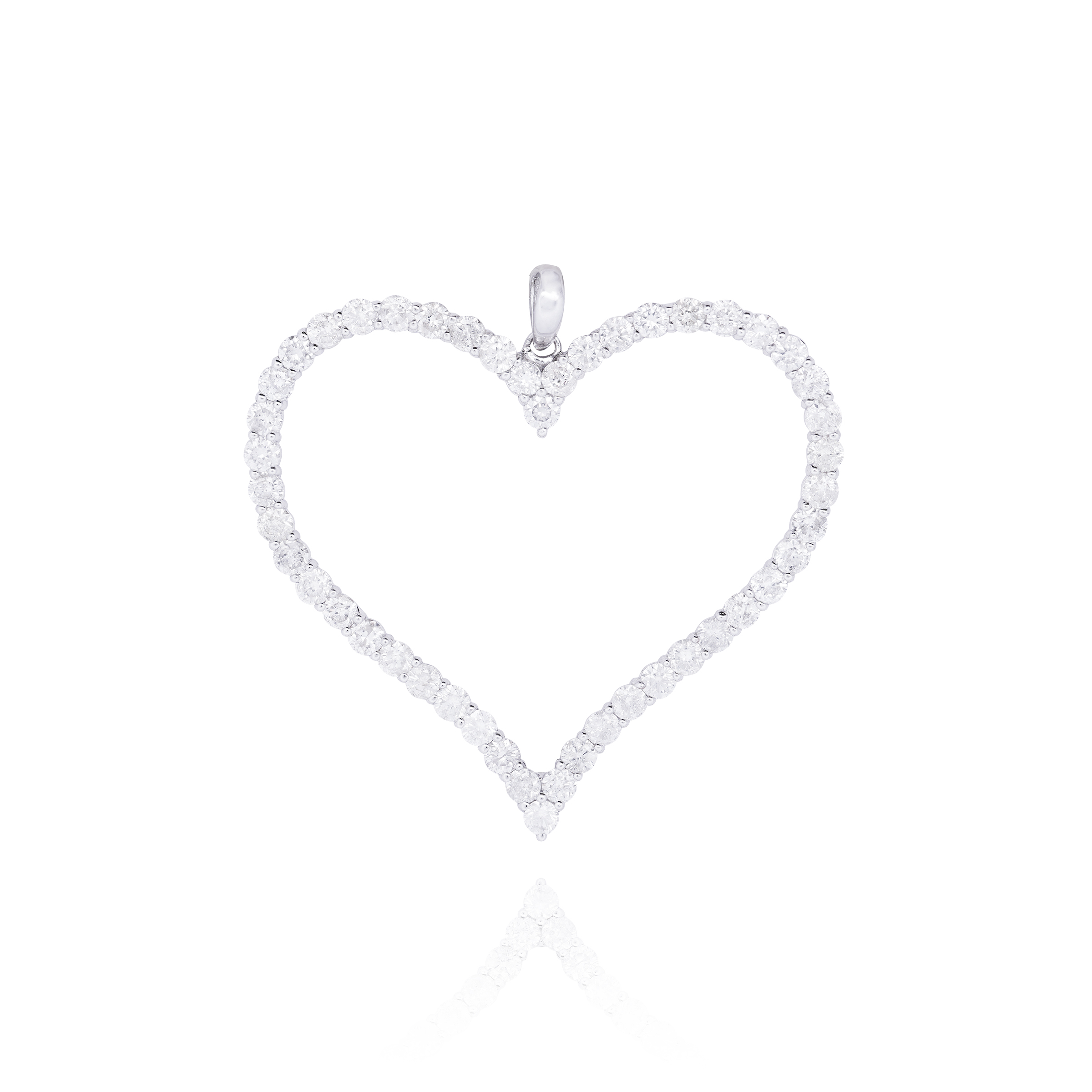 Open Heart Diamond Pendant